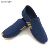 YATNTNPY Comfort Men Flat shoes Casual Canvas Sapatos Loafers Man Moccasins slip-on leisure sneakers espadrilles  (size small)