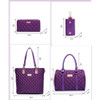 TTOU Women Fashion Diamond Lattice Handbag Set 6pcs Patchwork Composite Bag Female  Vintage Shoulder Bag Casual Tote Oxford Bag