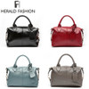 Herald Fashion Solid Women Pillow Handbag Soft PU Leather Women Top-Handle Bag Tote Shoulder Bag Large Capacity