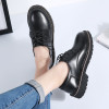 STQ 2018 Autumn women oxford shoes casual flats dress black work shoes women genuine Leather lace up boat shoes moccasins WF031