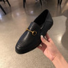 MOLAN Brand Designers 2018 New Arrival Metal Chain Woman Shoes Good Leather Slip On Flats Loafers Black White Large Size 35-41