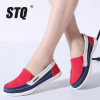 STQ 2018 Autumn women canvas sneakers for woman slip on loafers shoes women flats tennis shoes ladies flat slip on sneakers 987