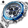 Top Brand Luxury WWOOR Men Watches 30m Waterproof Quartz Sports Watch Men Stainless Steel Clock Male Casual Military Wristwatch