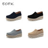 EOFK New Spring Autumn Moccasin Women's Flats Suede Genuine leather Shoes Lady Loafers Slip On Platform Woman Moccasins