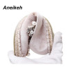 Aneikeh 2018 Spring Autumn Women Loafer Round Toe Espadrilles Pearl Comfortable Hemp Bottom Women Shoes Slip On Zapato Mujer