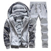 2017 NEW spring Sportswear Casual Suit Hoodies Men cotton Zipper Trousers Sweatshirts Winter Warm Thicken Tracksuit Set 78z