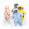 Cute 2018 Autumn - winter baby rompers with hoodie ear , so cute winter jumpsuit newborn - 24M infant coat for boys girls cloth
