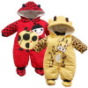 Cotton-padded Baby's Romper Ladybug and Cows Boy/ Girl Jumpsuit Winter Infant Clothing Overalls for children CL0433