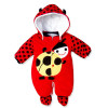 Cotton-padded Baby's Romper Ladybug and Cows Boy/ Girl Jumpsuit Winter Infant Clothing Overalls for children CL0433