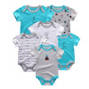 6 PCS/lot newbron 2018 summer short sleeve baby rompers cotton baby jumpsuit girls ropa bebe	 baby clothing sets