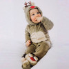 Unisex Baby Rompers Fleece Newborn Baby Clothes Long Sleeve Cartoon deer Infant Jumpsuit Toddler Kids Christmas Costume