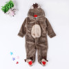 Unisex Baby Rompers Fleece Newborn Baby Clothes Long Sleeve Cartoon deer Infant Jumpsuit Toddler Kids Christmas Costume