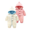 Winter Newborn Baby Rompers Thicken Warm Cotton Boys Girls Jumpsuit Hooded Clothing Ball Long Sleeves Onesie Costume