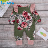 Wisefin Newborn Girl Romper Clothes Autumn Winter Floral Ruffle Baby Rompers For Girl Flower Print Infant Jumpsuit Girl Onesie