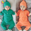 Lemonmiyu Cotton Baby Rompers Newborn Autumn 2018 Solid Overalls For Children 2pcs(Long Sleeve Rompers+Hats) Baby Girl Clothes