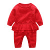 IYEAL Autumn Princess Baby Romper Infant Sweet Girl Knitted Overalls Children Baby Jumpsuit Toddler Girls Clothes Roupa Menina