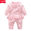 IYEAL Autumn Princess Baby Romper Infant Sweet Girl Knitted Overalls Children Baby Jumpsuit Toddler Girls Clothes Roupa Menina