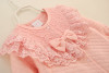 Lace Newborn Baby Girl Clothes Cotton Winter Thicken Coveralls Rompers Princess Bow Girls Clothing Set Jumpsuit + Hats