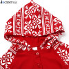 Baby Romper Baby Girl Boy Clothes New Year Long Sleeve Red Snowflake Print Boy Clothing Set Hooded Baby Girl Clothes Romper