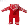 Baby Romper Baby Girl Boy Clothes New Year Long Sleeve Red Snowflake Print Boy Clothing Set Hooded Baby Girl Clothes Romper