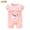 Leferry New Brand Short Sleeve Baby Rompers Cotton Newborn Baby Girls Clothes Toddler Clothing Infant Baby Costumes High Quality