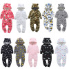 Baby rompers Cartoon Animal boys girls clothes Children coverall Jumpsuits pajamas warm winter new born baby Christmas costumes