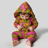 Unisex Hooded Newborn Baby Romper Cute Pattern Print Baby Zippers Boy Clothes Autumn Kids Outwear Colorful Baby Girls Rompers