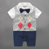 Newborn Clothing Baby Boy Clothes Bow Tie Baby Jumpsuits Roupas Bebe Little Gentleman Baby Boy Rompers 1 Year Birthday Gift