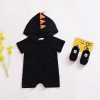 Fashion Cartoon Dinosaur Design Hooded Baby Rompers Cotton Short Sleeve Jumpsuits Infant Boys Girls Outerwear Costume