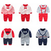 Baby Jumpsuit Autumn Clothing Newborn Cotton Clothes Infant Long Sleeved Rompers Baby Boys Bow Tie Climbing Roupa Pajama Outwear
