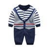 Baby Jumpsuit Autumn Clothing Newborn Cotton Clothes Infant Long Sleeved Rompers Baby Boys Bow Tie Climbing Roupa Pajama Outwear