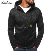 LeeLion 2018 New Hoodies Men Fleece Sweatshirts Autumn Winter Cotton Sportswear Fashion Solid Zipper Slim Male Tracksuit Jackets