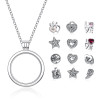 BAMOER Genuine 925 Sterling Silver Medium Petite Memories Floating Locket Necklaces &amp; Pendants Sterling Silver Jewelry PSF001