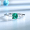 UMCHO Green Nano Emerald Ring Genuine Solid 925 Sterling Silver Fashion Vintage May Birthstone Rings For Women Fine Jewelry