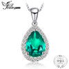 JewelryPalace 0.7ct Water Drop Created Emerald Pendants Genuine 925 Sterling Silver Fashion Fine Jewelry Not Include the Chain