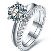 Superb Royal Design Factory Directly Affordable 1.55 Carat Real NSCD Lovely Diamond Engagement Ring With Band