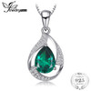 JewelryPalace 2.5ct Created Nano Russian Emerald Pendant Necklace Genuine 925 Sterling Silver Pendant Fine Jewlery 45cm Chain