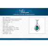 JewelryPalace 2.5ct Created Nano Russian Emerald Pendant Necklace Genuine 925 Sterling Silver Pendant Fine Jewlery 45cm Chain