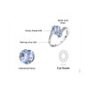 JewelryPalace 2.4ct Oval Natural Sky Blue Topaz Ring Solid 925 Sterling Silver Rings For Women Charms Fashion Wedding Jewelry