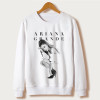 Harajuku Women Sweatshirt 2017 Autumn White Casual Tracksuits Fashion Hoodies Ariana Grande Print Pullovers pullover Hooded 