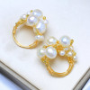 BaroqueOnly [NEST Ring] Multiple Size White Pearls Wired Rings Real Fresh Water Baroque Wedding Pearl Ring