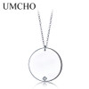 UMCHO Pure 925 Sterling Silver Necklaces Pendants For Women Custom Name Letter Chain Necklace Girl Friend Gift 2018 New