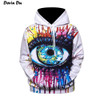 Paint Fashion Stylish Men/Women Hooded Hoodies 3d Print Paint Eyes Thin Sweatshirts Tracksuits Pullovers Galaxy Hoodies With hat 