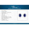 JewelryPalace Princess Diana William Kate Middleton's 1.5ct  Blue Created Sapphire Stud Earrings 925 Sterling Silver Earring