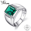 Jewelrypalace Men Luxury 2.7ct Created Emerald Anniversary Wedding Ring Genuine 925 Sterling Sliver 2018 New Ring