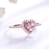 UMCHO Pure 925 Sterling Silver Ring Heart Pink Morganite Rings For Women Engagement Wedding Party Gift Fine Jewelry 2018 New