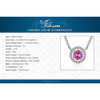 JewelryPalace Round 1.2ct Created Pink Sapphire 925 Sterling Silver Pendant Necklace 18 Inches Fine Jewelry For Women 