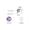 JewelryPalace Classic Oval 2.8ct Created Alexandrite Sapphire Anniversary Rings For Women Solid 925 Sterling Silver Fine Jewelry