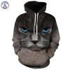 Mr.1991INC Tracksuit Hoody Tops Men/Women 3d Sweatshirts Print Big Blue Eyes Cat Hooded Hoodies Thin Style Pullovers