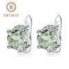 Gem's Ballet 4.08t Natural Green Amethyst Gemstone Earrings 925 Sterling Silver Stud Earrings For Women Valentine Gift Jewelry